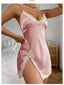 Secretwhisperss Ice silk pajamas women sexy backless suspender skirt