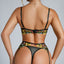 Secretwhisperss embroidered multi-color floral sexy lingerie four-piece set