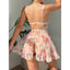 Secretwhisperss sexy erotic pajamas see-through printed nightdress thong two piece set