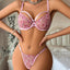 Secretwhisperss Love Heart Embroidery Lace Bra Set Summer Cute Girl Sexy Underwear Two-piece Set