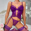 Secretwhisperss Bra top mesh lace splicing three piece set