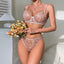 Secretwhisperss Sexy lingerie simple basic versatile embroidered floral suit