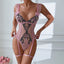 Secretwhisperss Pure Desire Style Embroidery Splicing Polka Dot Mesh Bodysuit