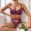 Secretwhisperss Women's 4-piece bra and panty set with embroidered heart lace