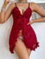 Secretwhisperss sexy lingerie lace see-through temptation one-piece nightdress