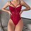 Secretwhisperss Sexy lingerie suspenders solid color complex stitching slimming jumpsuit