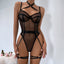 Secretwhisperss High elastic tight see-through sexy lingerie halterneck jumpsuit