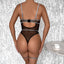 Secretwhisperss Sexy lingerie beautiful lines mesh splicing jumpsuit