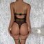 Secretwhisperss Sexy lingerie beautiful lines mesh splicing jumpsuit