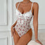 Secretwhisperss Lace Print Fresh Lolita Sling Hip-wrapped Bodysuit