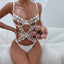 Secretwhisperss Embroidered flower metal stitching hollow straps sexy suspenders sexy jumpsuit for women