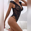 Secretwhisperss Lace Deep V Sexy Hip-Strap Bodysuit