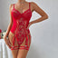 Secretwhisperss Sexy Lingerie Rose Flower Embroidery Strapless Cross Bodysuit