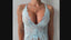 Secretwhisperss Light blue French thin lace underwear sexy V-neck halter neck back hollow fun see-through jumpsuit